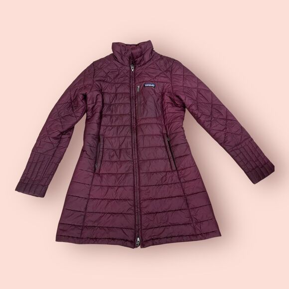 Patagonia Women’s Radalie Insulated Waterproof Parka Purple Small Zip Outdoor - Picture 1 of 7